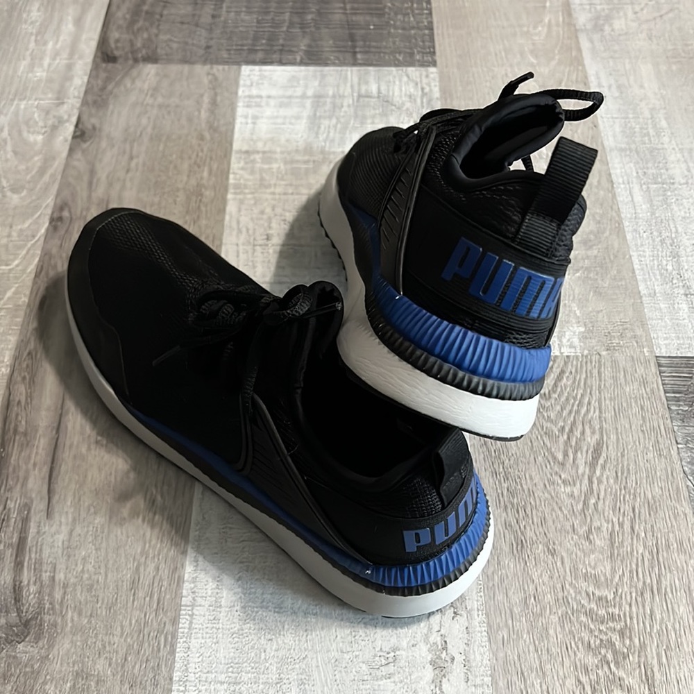 Like New PUMA Pacer Next Cage Sneaker Black Sodalite Blue Logo Men’s Size 7.5 - Picture 4 of 7